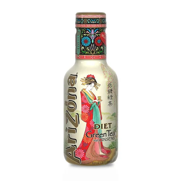 Zaļā ledus tēja ARIZONA ''Zero Sugar'' ar medu un saldin. 0.45l PET...