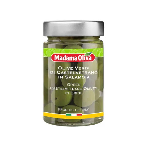 Zaļās Olīvas Castelvetrano 300g (190g), Madama Oliva