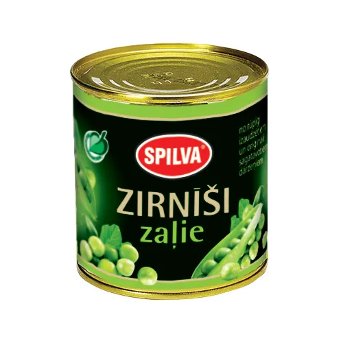 Zaļie zirņi 430g (270g), Spilva