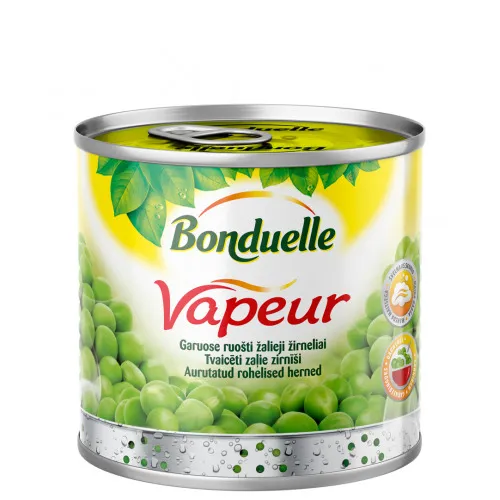 Zaļie zirnīši Vapeur 305g, Bonduelle
