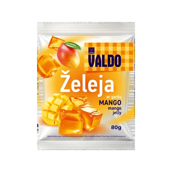 Želeja ar mango garšu 80g, Valdo