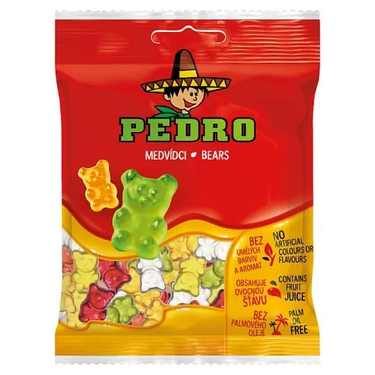 Želejas konfektes Bears 80g, Pedro