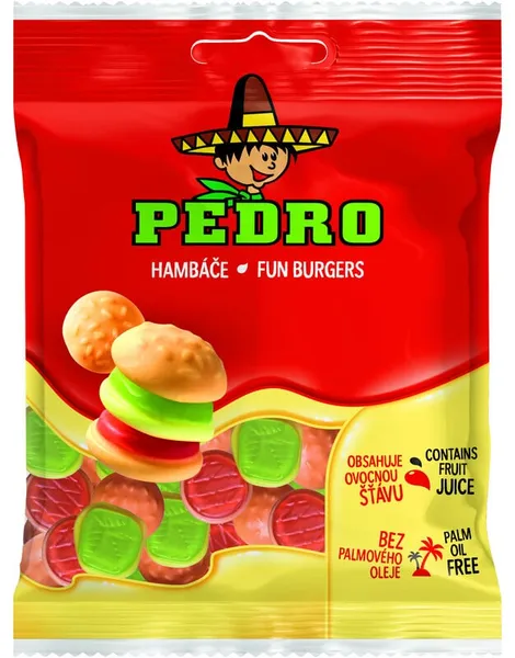 Želejas konfektes Fun Burger 80g, Pedro