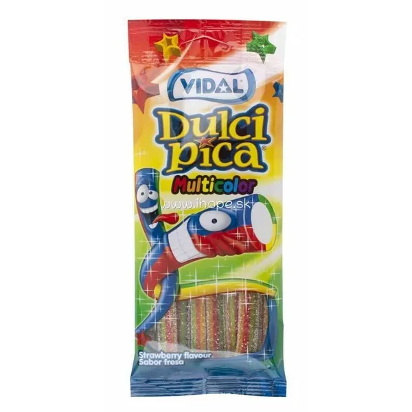 Želejas konfektes skābās Varavīksnes zīmulī 90g, Vidal