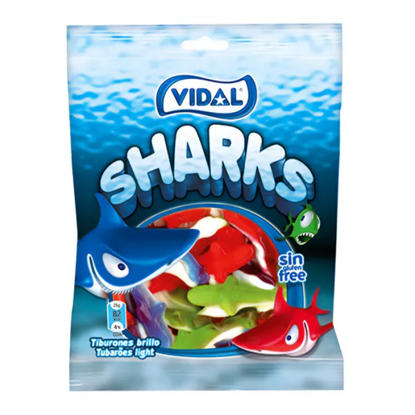 Želejkonfektes Haizivis 90g Vidal