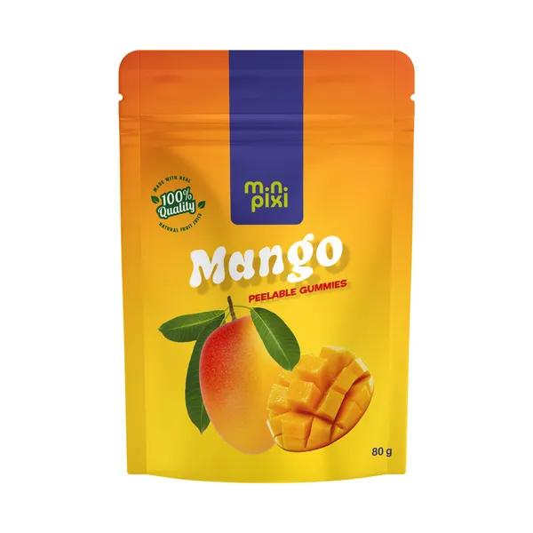 Želejkonfektes Pealable Mango 80g, Mini Pixi