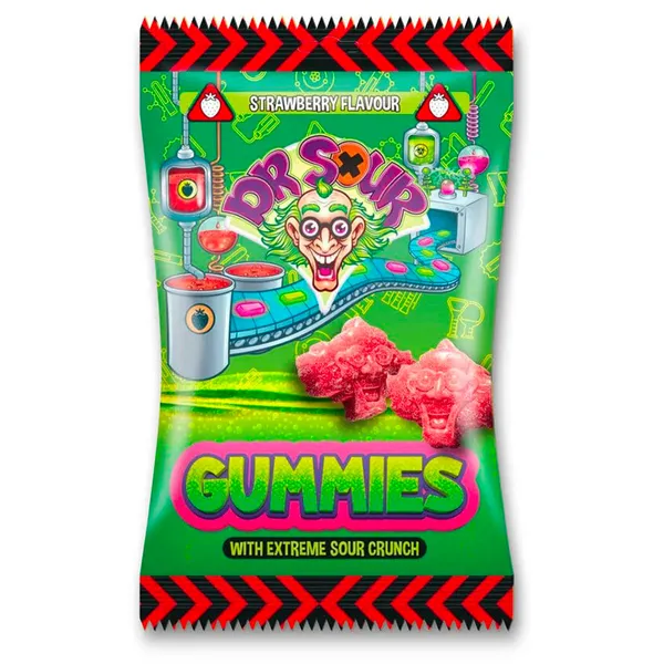 Želejkonfektes skābās Strawberry 200g, Dr. Sour