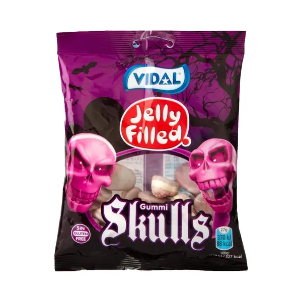 Želejkonfektes Skulls 90g, Vidal