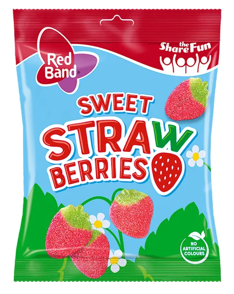 Želejkonfektes Sweet strawberries 100g, Red Band