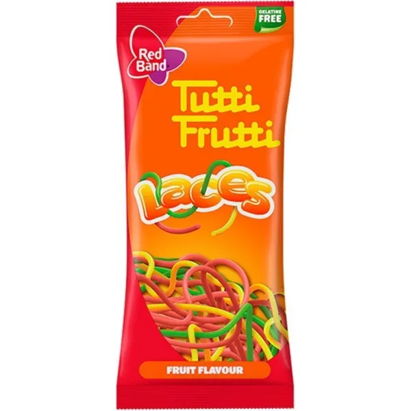 Želejkonfektes Tutti Frutti Laces 100g, Rad Band