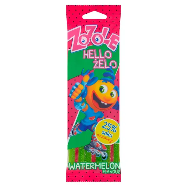Želejkonfektes Watermelon Strip 75g, Zozole