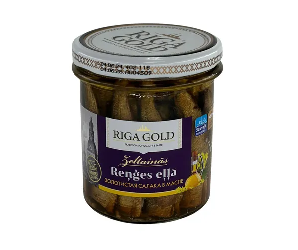 Zeltainās reņģes eļļā 300g (210g), Riga Gold