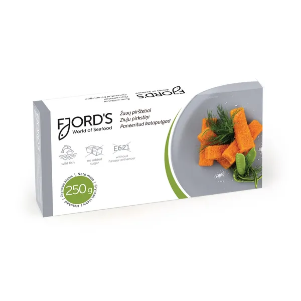Zivju pirkstiņi 250g,Fjords