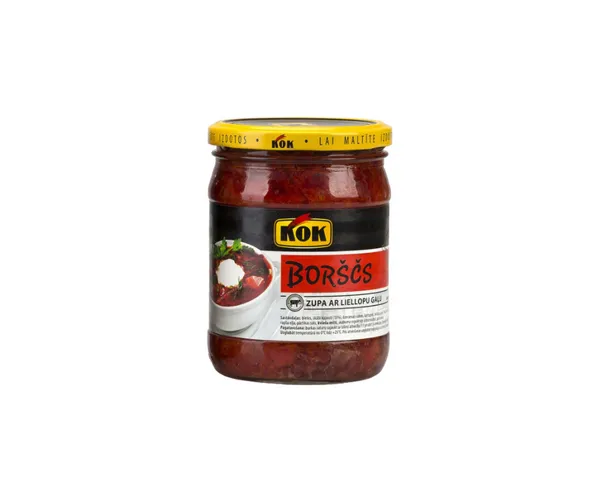 Zupa Borščs ar liellopu gaļu 480g, KOK