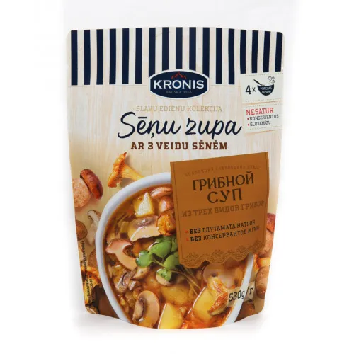 Zupa sēņu ar 3 veidu sēnēm Doy paka 530g, Kronis