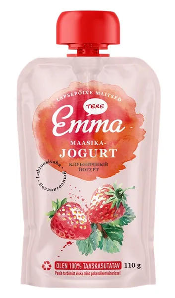 48H  Yogurt EMMA, strawberry, lactose-free, 110g