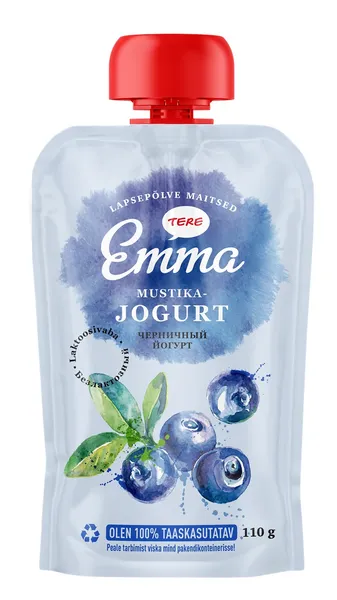 48H  Jogurts EMMA,melleņu, bez laktozes, 110g