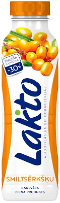 48H Raudzēts piena dzēriens LAKTO, Smiltsērkšķu, 450g NPKS