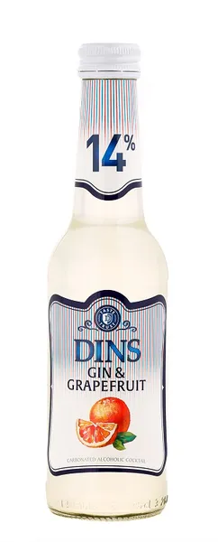 Alkoholisks kokteilis DINS Greipfrūts, 14%, stiklā, 0.25l (DEP)