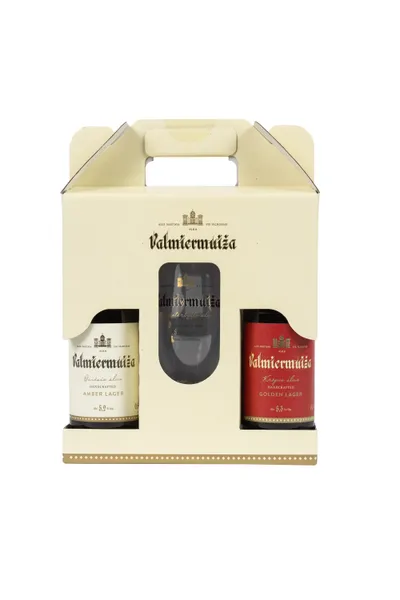 Alus komplekts VALMIERMUIŽAS Ciemakukulis, stiklā, 0.5l (krogus 5,3%+gaišs 5,2%+glāze) (DEP)