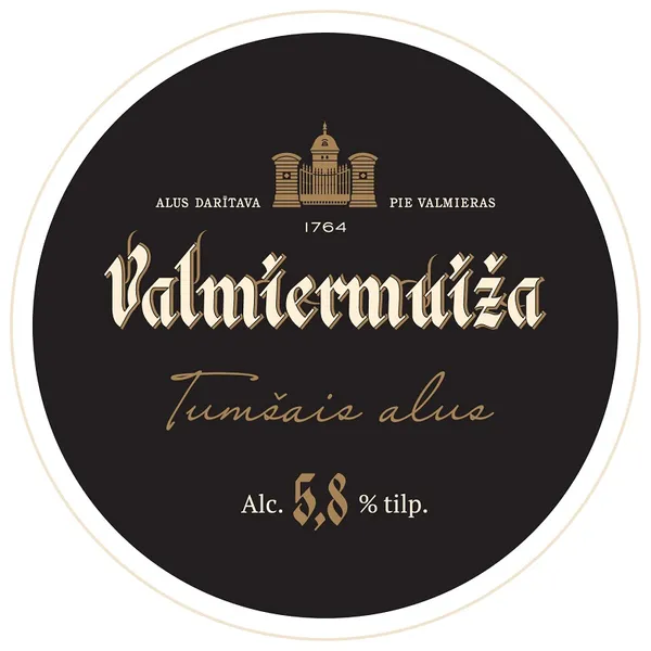 Alus VALMIERMUIŽAS Tumšais, 5,8%, lejamais, 10 l KEG