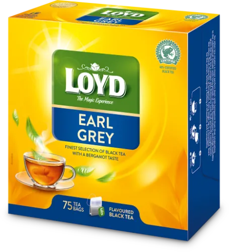 Flavored black tea LOYD Early Gray 75x1.7g