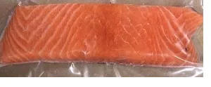 Atlantic salmon fillet tail, skin on, 150-200g, vacuum packed, frozen