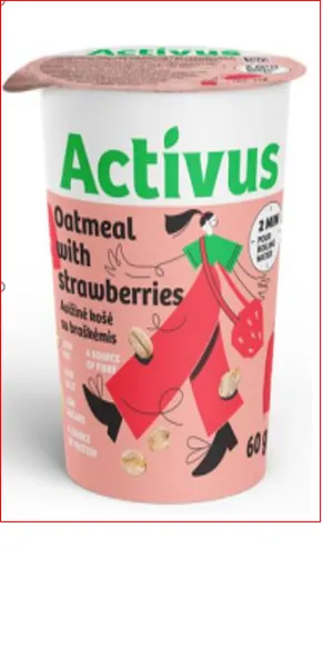 Instant Oatmeal porridge with strawberries ACTIVUS, 70g
