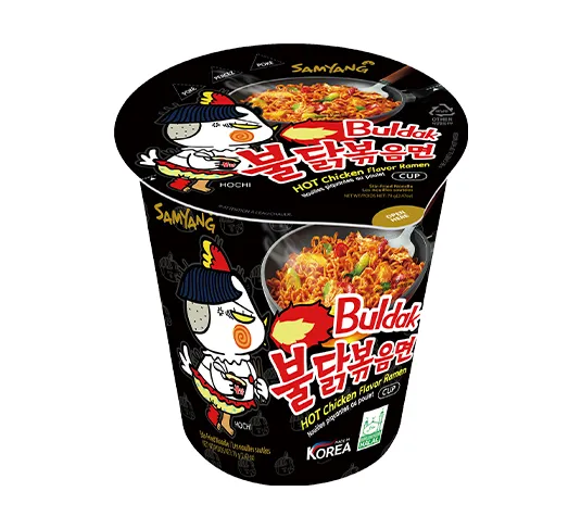Ramen SAMYANG Buldak, Original with sugar and sweetener, in Cup 70g