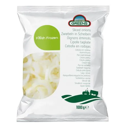 IQF onions GREENS, sliced, 1 kg