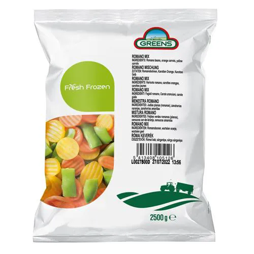 Quick-frozen vegetable mixture GREENS Romano, 2.5 kg IQF