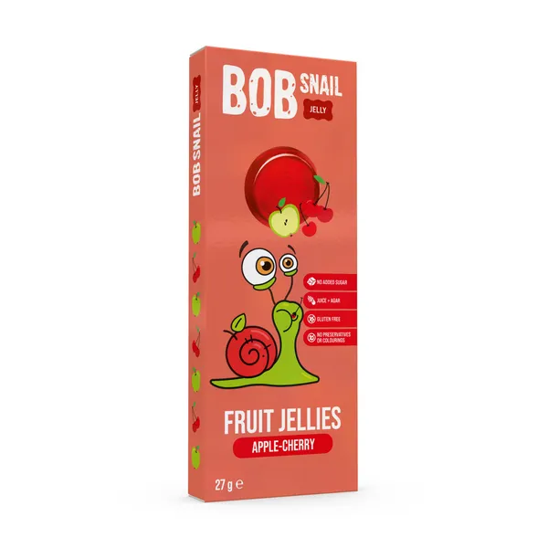 Augļu marmelāde BOB SNAIL, Ābolu-ķiršu, 27g