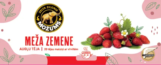 Augļu tēja MOŽUMS Meža Zemene, ar virvīti, 20x1.7g