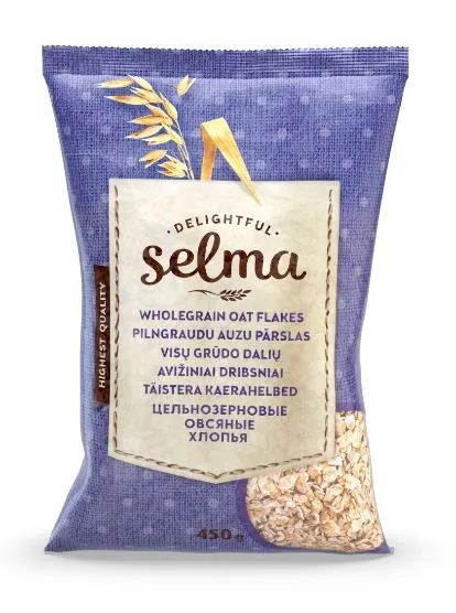 Auzu pārslas SELMA pilngraudu pp, 450g
