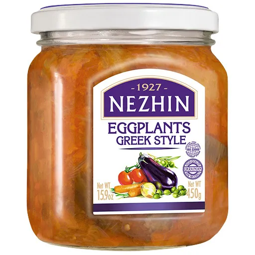 Eggplant NIZHYN Greek style, in olive oil, 450g