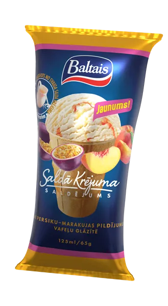 BALTAIS ice cream with peach-passion fruit filling 125ml/65g