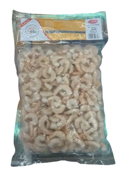 Frozen Vannamei EBI, 100/200, blanched, peeled, deveined, 20%, 800g/1k