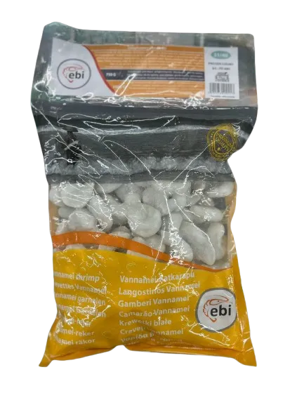 Whiteleg shrimp EBI, frozen, 31/40, raw, cleaned, tailless, 25%, 750g/1kg, VANNAMEI PD RAW