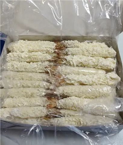 White-leg shrimp in breading TORPEDO, frozen, 26/30, 1kg