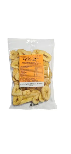 Banānu čipsi ALIS CO, 80g