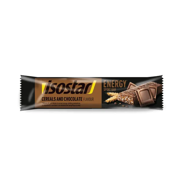 Batoniņš ISOSTAR Energy, ar graudaugiem un šokolādi, 35g