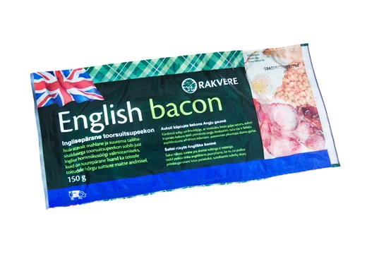 Bekons RAKVERE Angļu gaumē, auksti kūpināts, šķēlēs, 150g