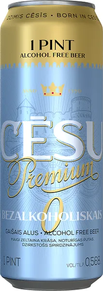 Bezalkoholisks alus CĒSU Premium, 0%, 0.568l(DEP)