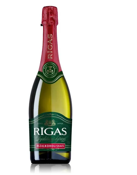 Bezalkoholisks dzirkstošais vīns RĪGAS ŠAMPANIETIS, ballts, 0.75l (DEP)