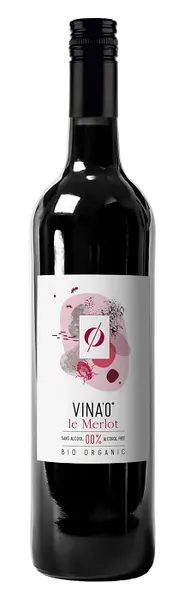 Bezalkoholisks sarkanvīns VINA'0 Merlot, BIO, 0.75l(DEP)