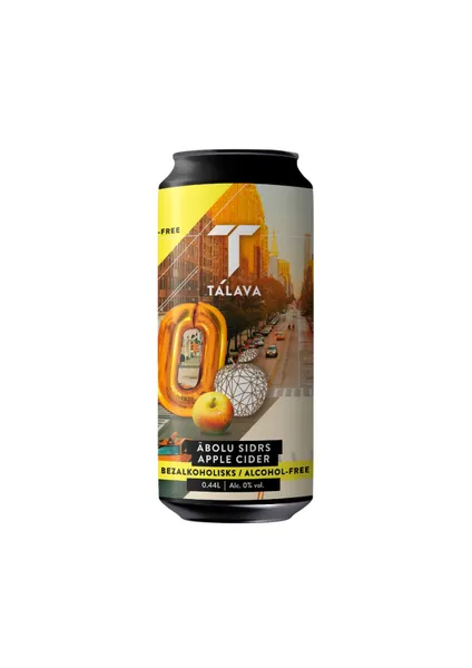 Bezalkoholisks sidrs TĀLAVAS, Ābolu, bundžā, 0.44l (DEP)