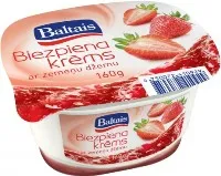 *Biezpiena krēms BALTAIS ar zemeņu džemu, 160 g