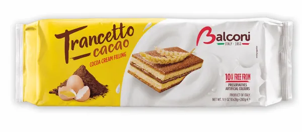 Biskvīts BALCONI Trancetto kakao, 280g