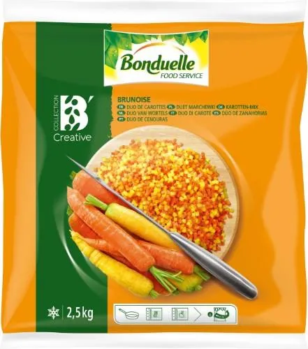 Carrot "Brunoise" BONDUELLE, 2,5kg