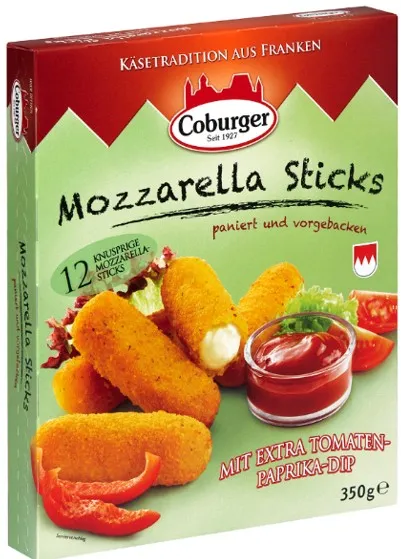Baked  Mozarella sticks COBURGER with tomatoes and peppers, 300g